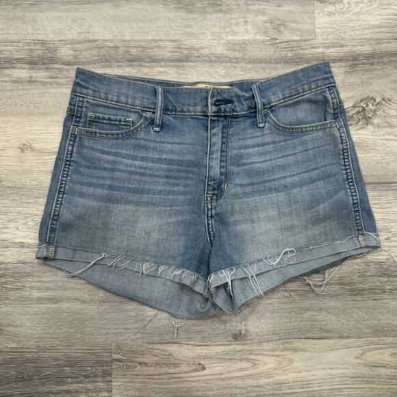 Hollister Pants - Hollister Denim Jean Shorts High Rise Frayed Hem Light Wash Women's Size‎ 7
